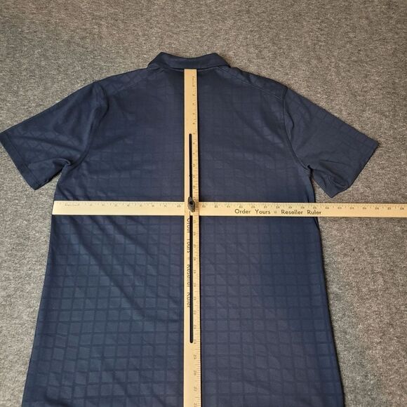 Nike Polo Dri-Fit Essentual Golf  Men's Size M Black Checkered Collar CU9788 - Picture 6 of 6